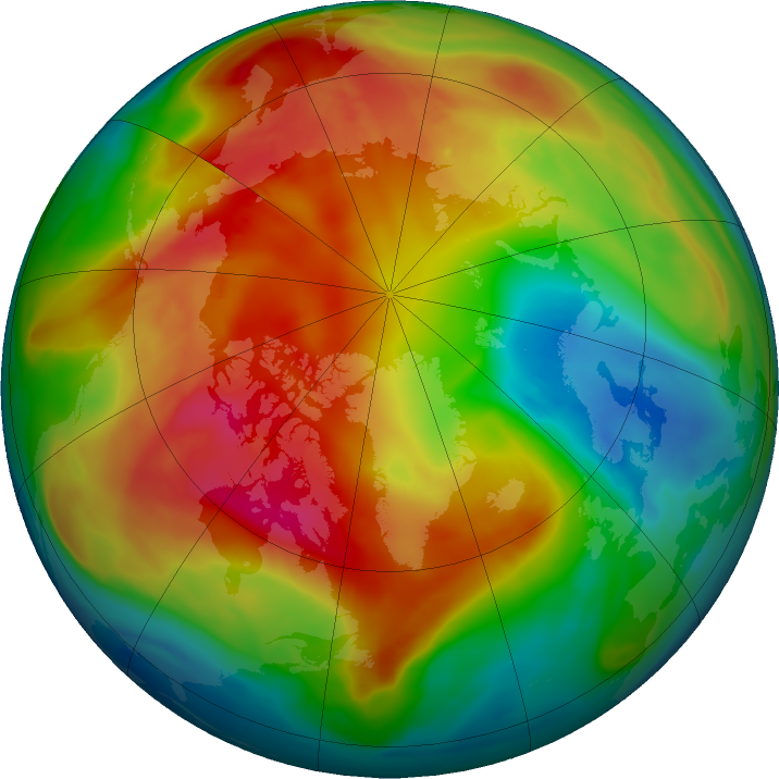 Arctic ozone map for 15 February 2023